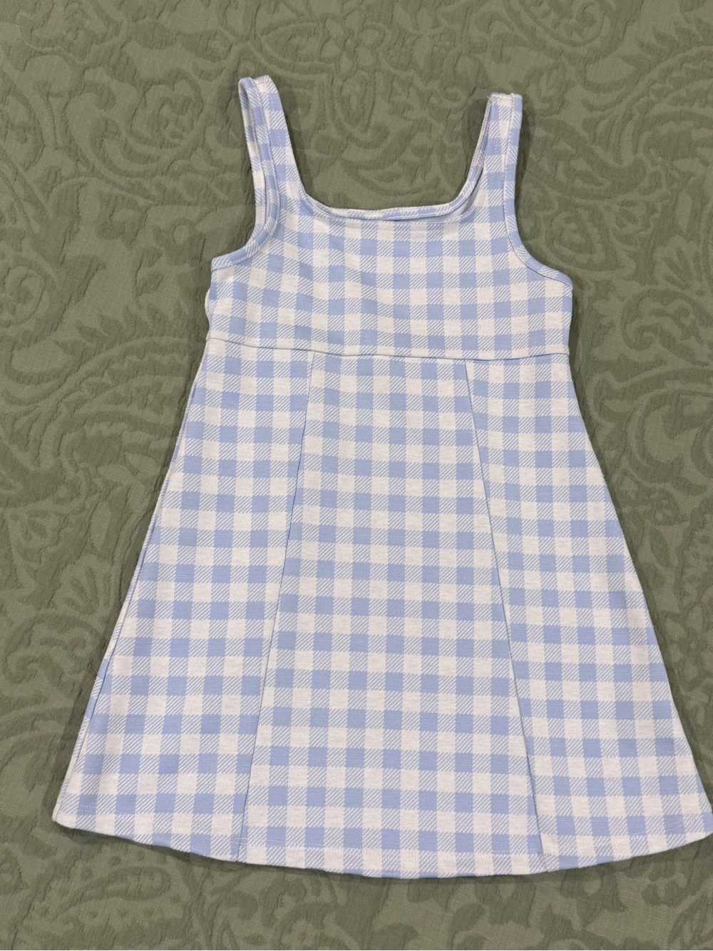 Old Navy Blue and White Gingham Square Neck Dress NWOT